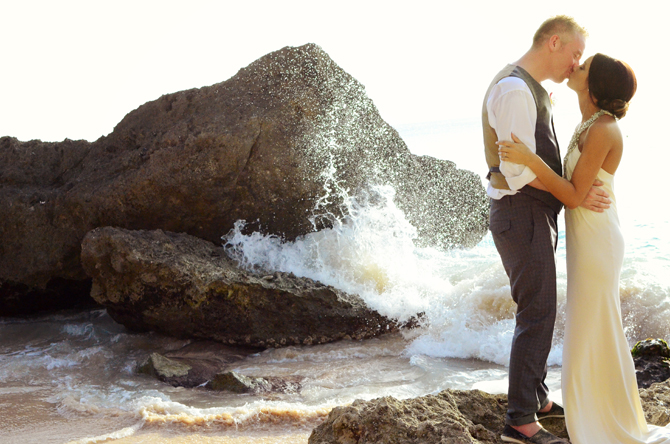 Beach Ceremony at The Cliff Restaurant- Weddings By Malissa Barbados