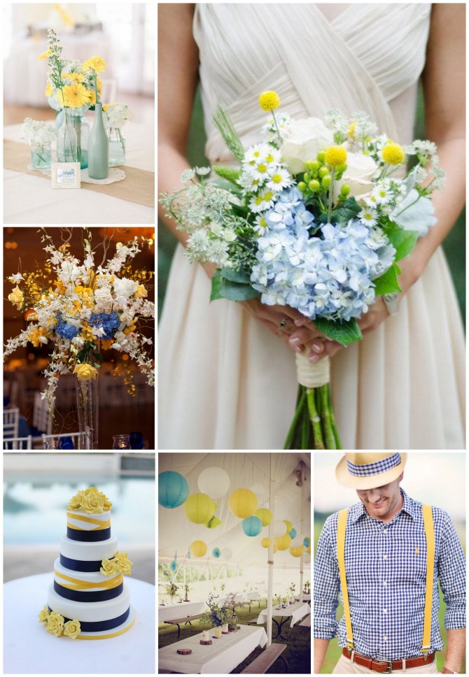 Blue and Yellow Inspiration Board