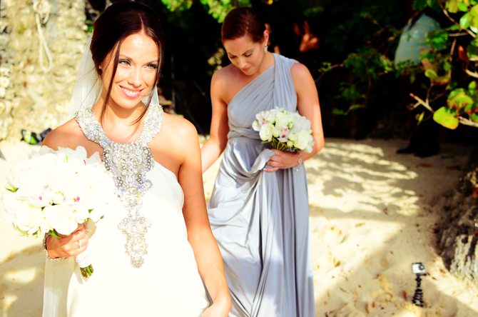 Beach Ceremony at The Cliff Restaurant- Weddings By Malissa Barbados