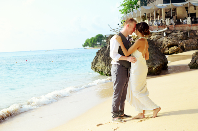Beach Ceremony at The Cliff Restaurant- Weddings By Malissa Barbados