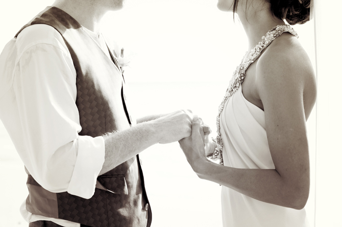 Beach Ceremony at The Cliff Restaurant- Weddings By Malissa Barbados