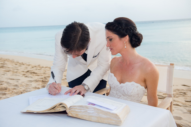 Signing of the marriage certificate- Weddings By Malissa Barbados