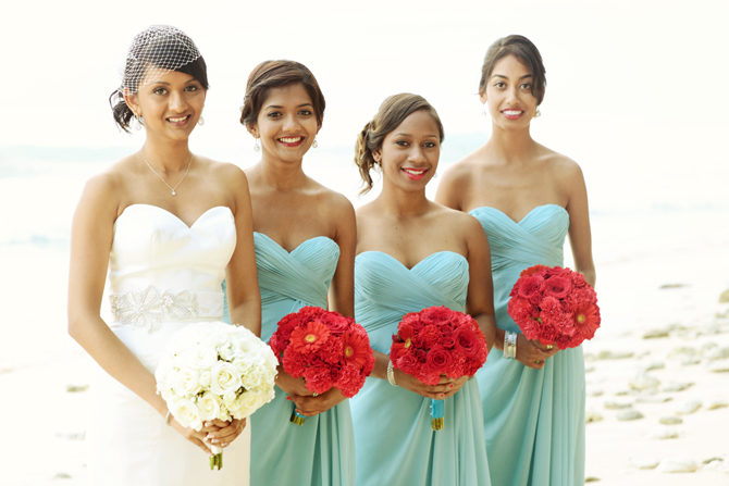 Bride and bridesmaids- Weddings By Malissa Barbados 