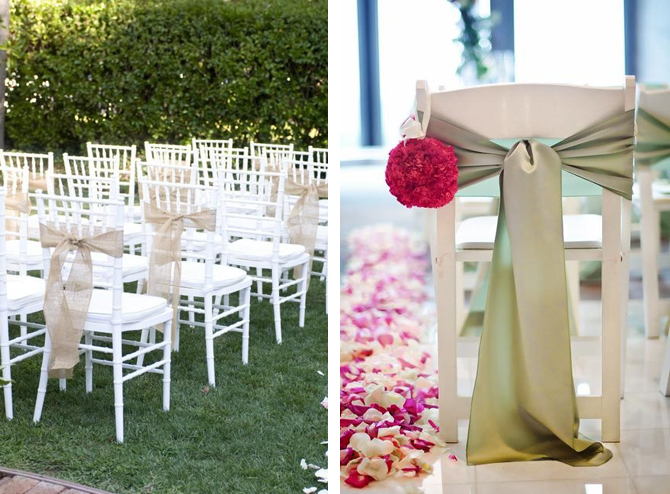 Different ways to tie chair sashes- Weddings By Malissa Barbados 