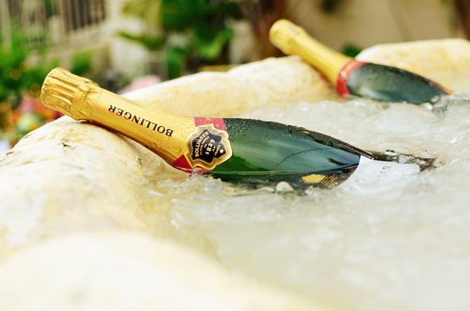 Champagne in Fountain- Weddings by Malissa Barbados 