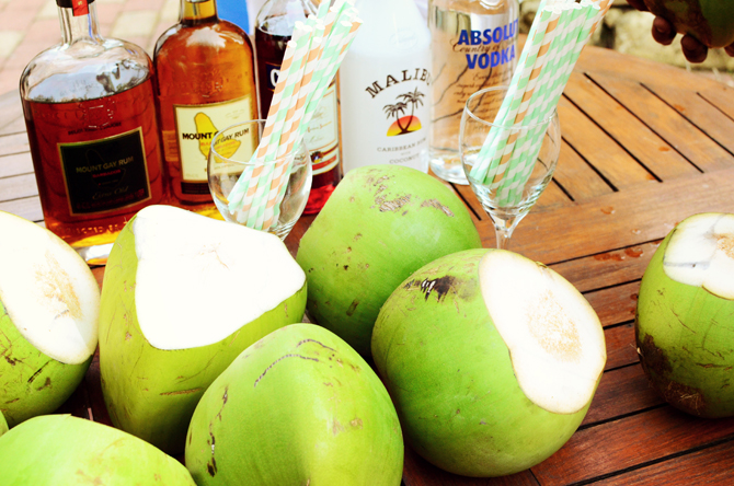 Coconut Cocktails- Weddings by Malissa Barbados 