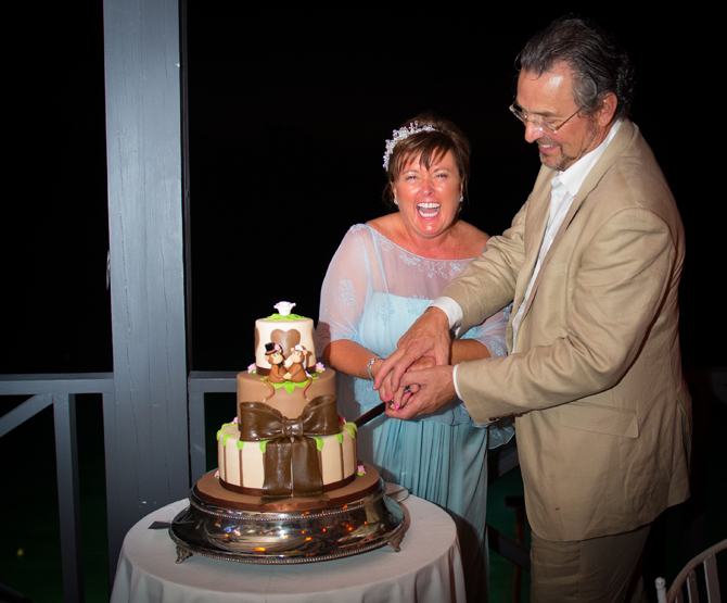 Cutting of the cake- Weddings By Malissa Barbados 