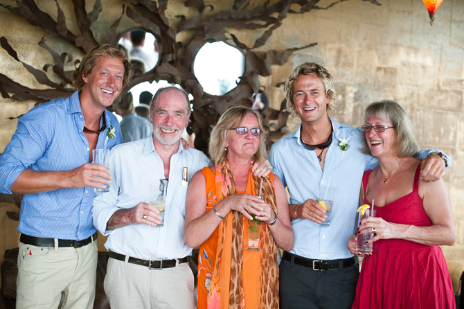 Family at The Cliff Restaurant- Weddings By Malissa Barbados