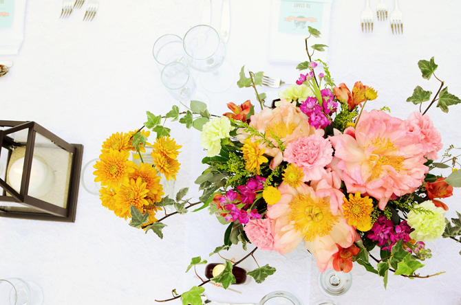 Floral table centerpieces- Weddings by Malissa Barbados 