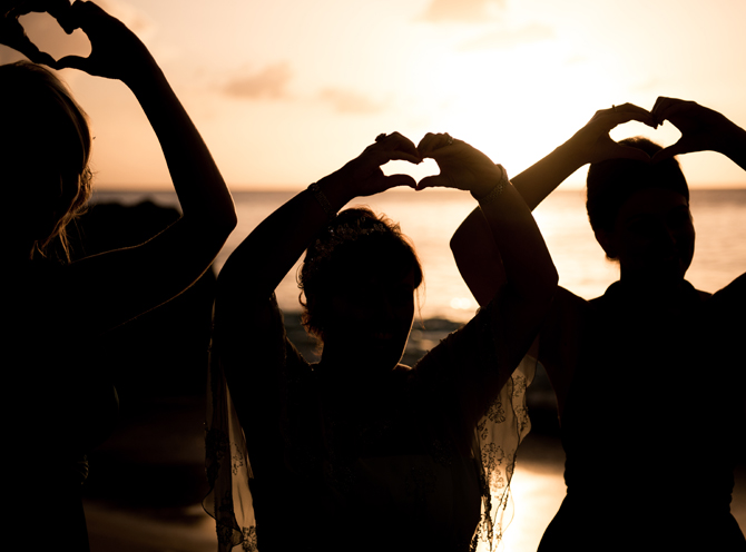 Sunset Hearts- Weddings By Malissa Barbados 