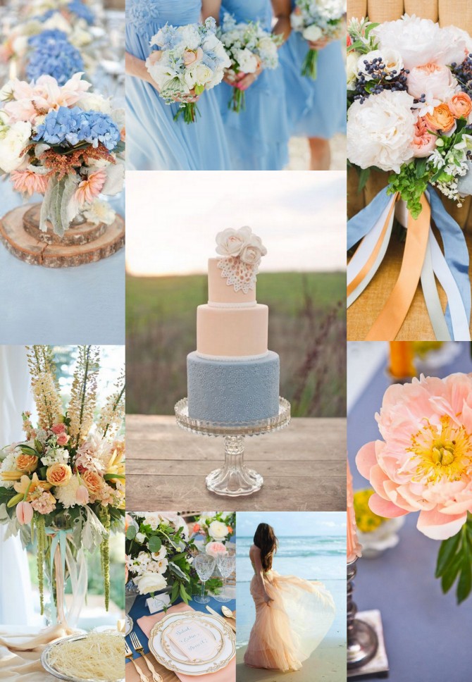 Peach and Blue Wedding Inspiration